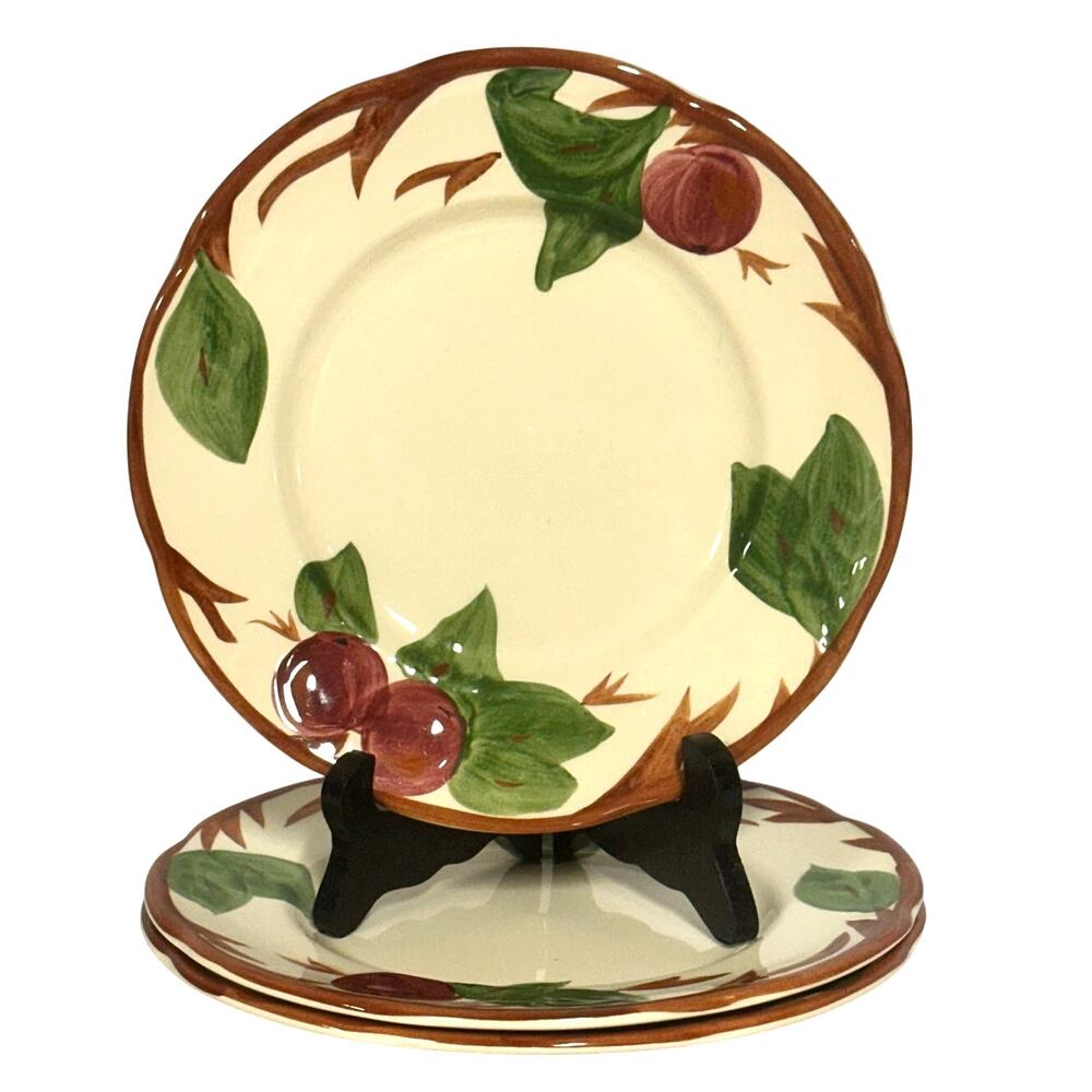 Franciscan Vintage Red Apple 1995 England 8" Salad Dessert Plates-Set of 3